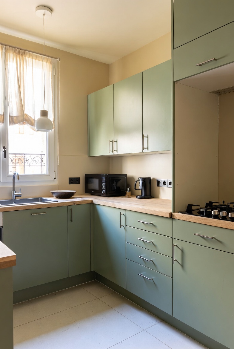 Peinture de meubles de cuisine rénovée